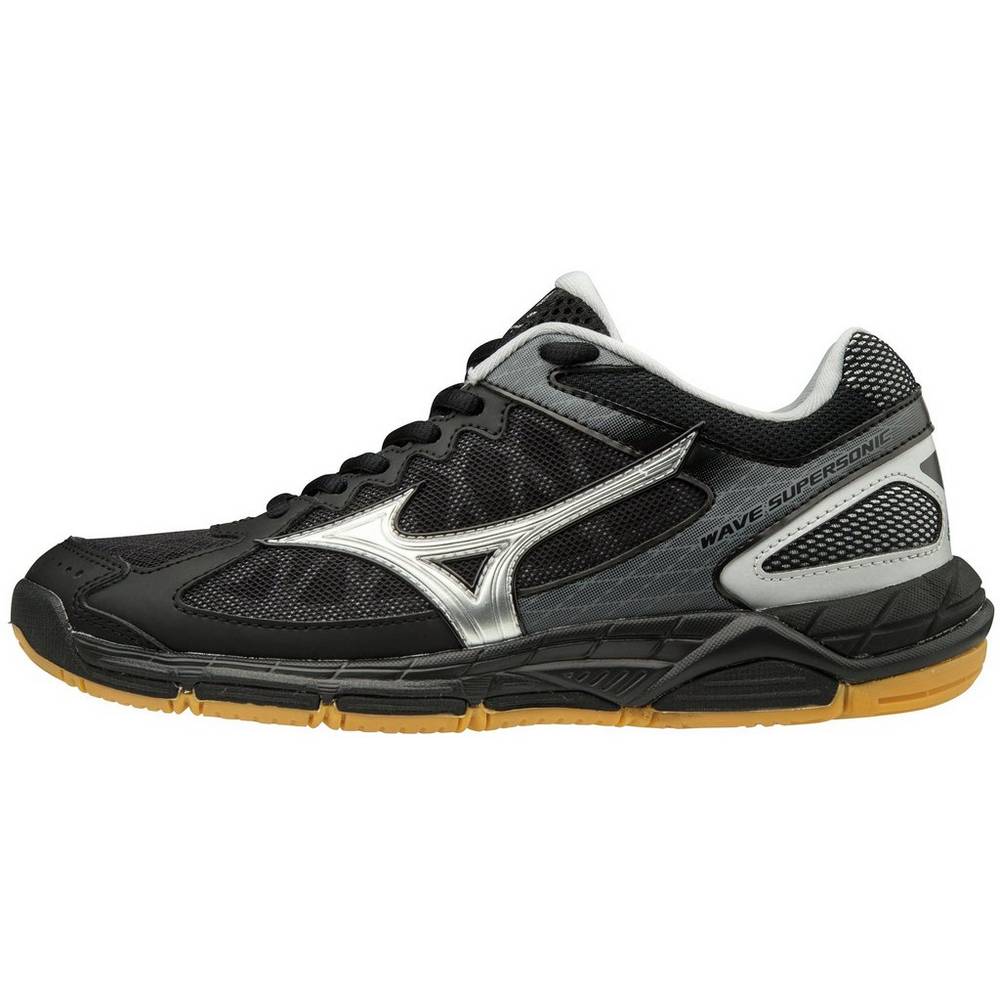 Sapatilhas Voleibol Mizuno Wave Supersonic - Mulher - Pretas/Prateadas - VNRPG2849